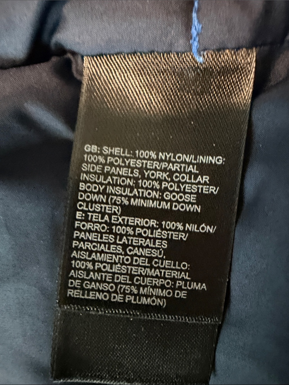 The North Face Men’s Royal Blue Quilted Down Vest - Picture 8 of 9
